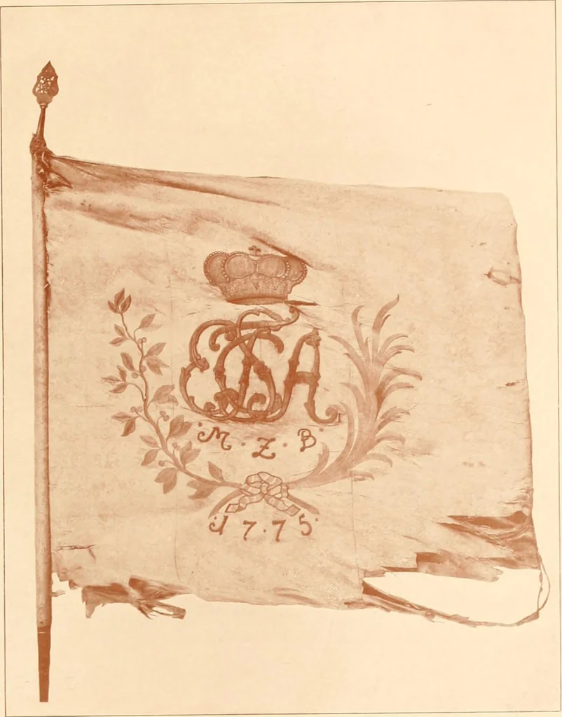 An illustration from Regimental colors in the war of the revolution, by Gherardi Davis, 1907, leaf 130
