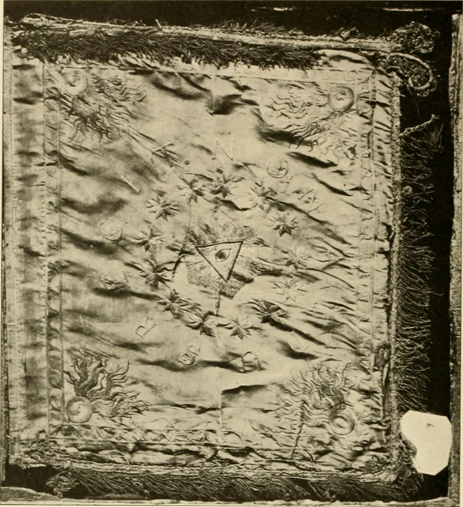 An illustration from Regimental colors in the war of the revolution, by Gherardi Davis, 1907, leaf 57