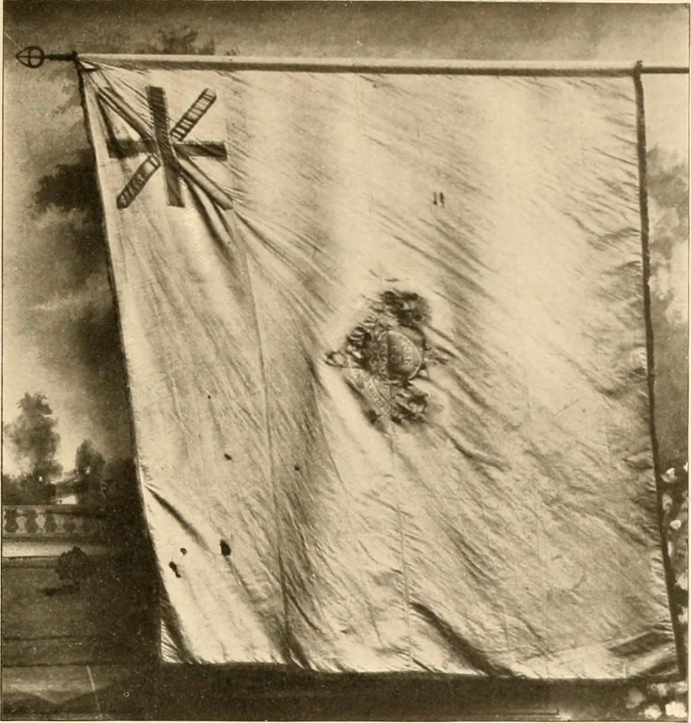 An illustration from Regimental colors in the war of the revolution, by Gherardi Davis, 1907, leaf 64