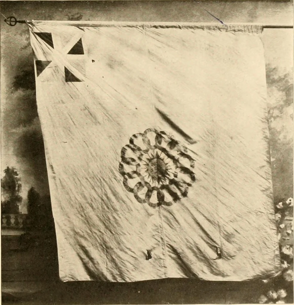 An illustration from Regimental colors in the war of the revolution, by Gherardi Davis, 1907, leaf 64