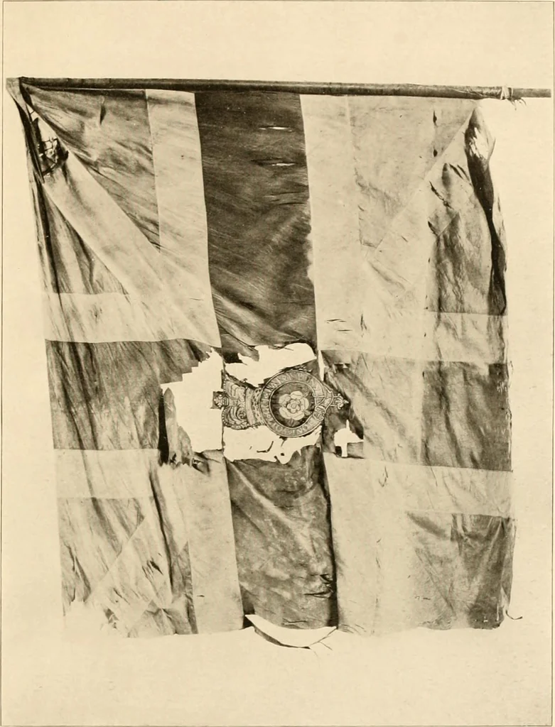 An illustration from Regimental colors in the war of the revolution, by Gherardi Davis, 1907, leaf 90