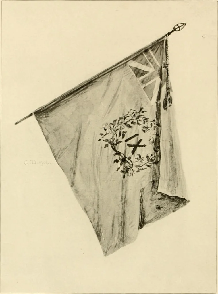 An illustration from Regimental colors in the war of the revolution, by Gherardi Davis, 1907, leaf 97