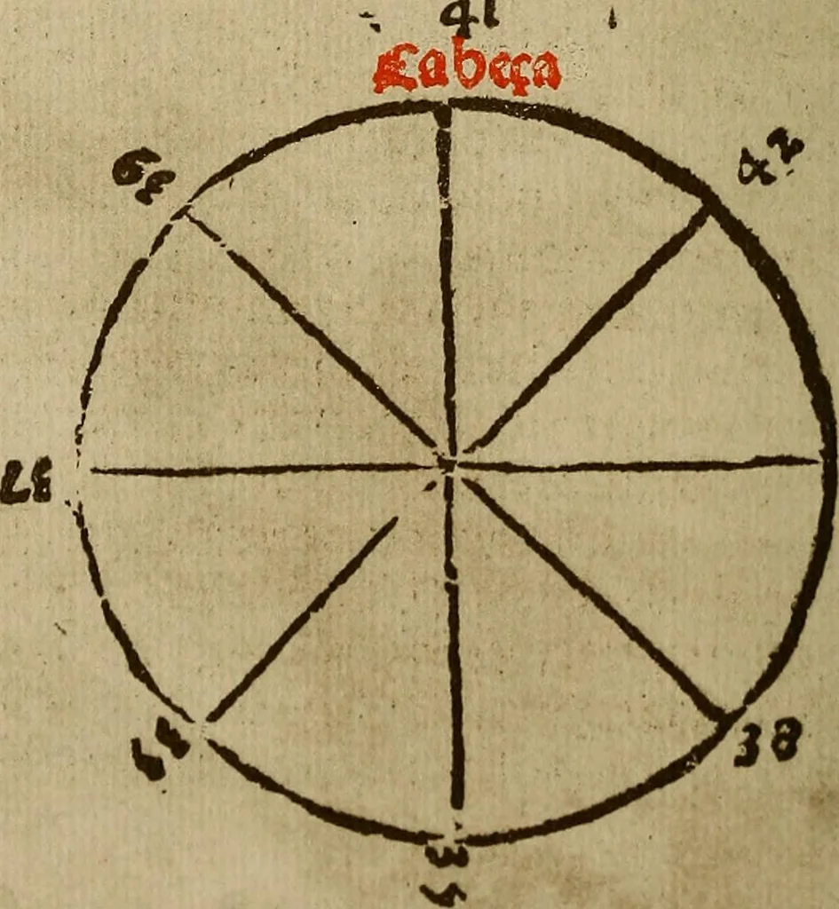 An illustration from Regimento do estrolabio e do quadrante : tractado da spera do mundo : reproduction fac-similé du seul exemplaire connu appartenant à la Bibliothèque Royale de Munich, 1914, leaf 49