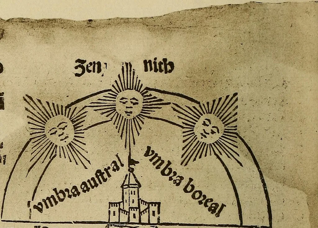 An illustration from Regimento do estrolabio e do quadrante : tractado da spera do mundo : reproduction fac-similé du seul exemplaire connu appartenant à la Bibliothèque Royale de Munich, 1914, leaf 93