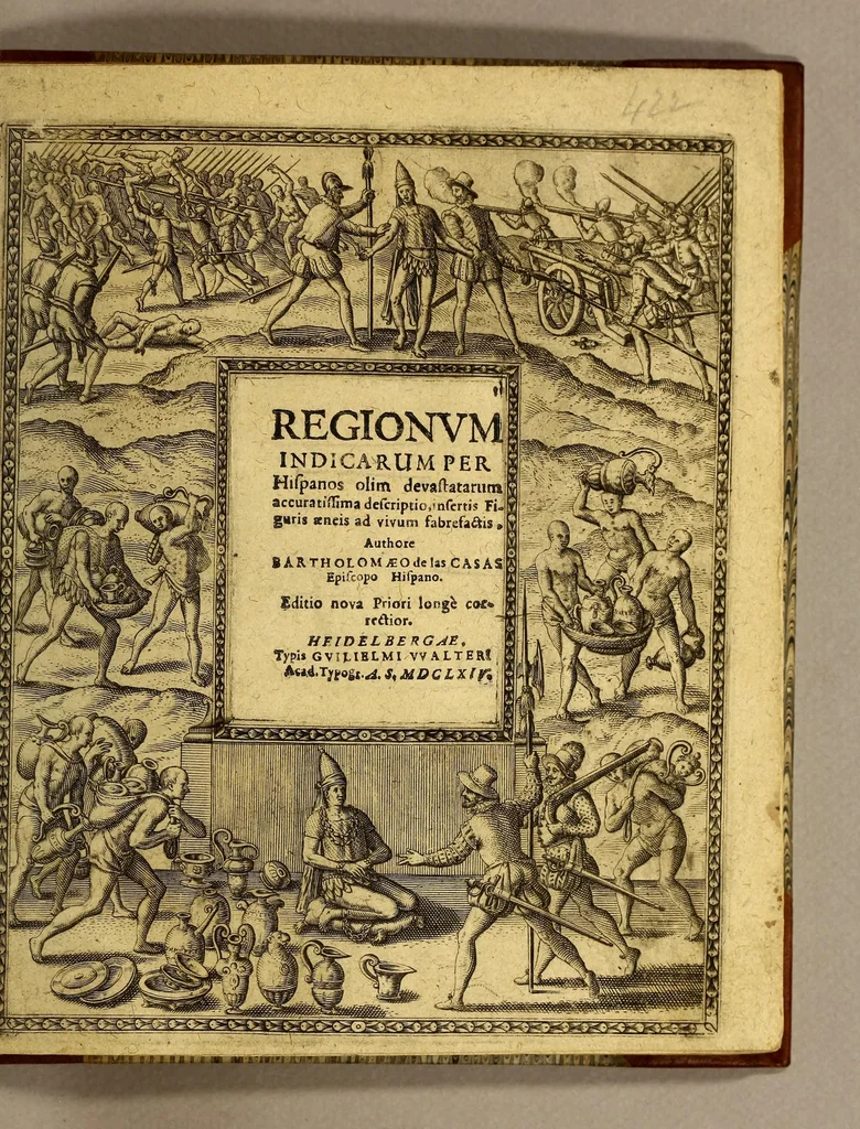 An illustration from Regionum Indicarum per Hispanos olim devastatarum accuratissima descrptio, : insertis figuris æneis ad vivum fabrefactis., 1664, leaf 9