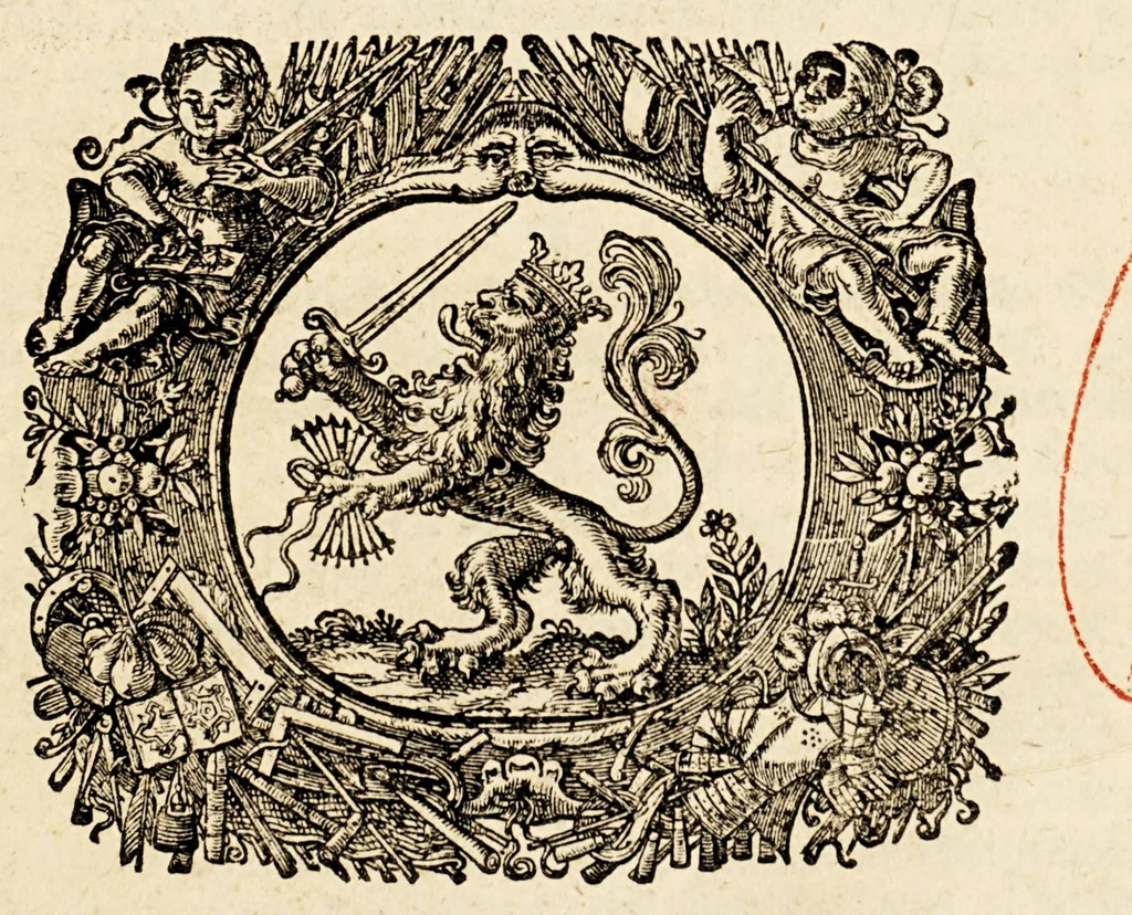 An illustration from Reglement byde VVest-Indische Compagnie, ter vergaderinge vande negentiene, met approbatie vande Ho: Mo: Heeren Staten Generael, over het openstellen vanden handel op Brasil provisioneel ghearresteert., 1638, leaf 7