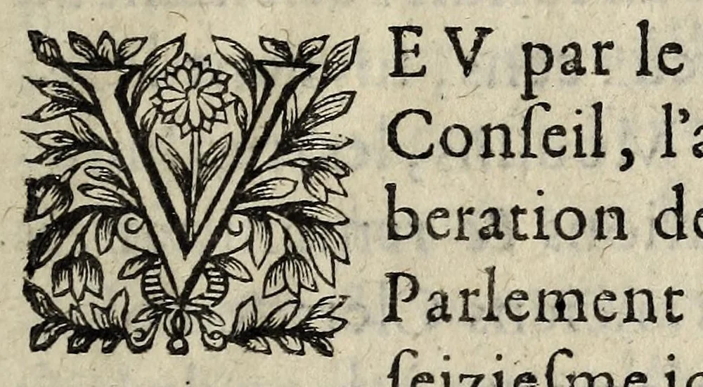 An illustration from Reglement fait av Conseil d'Estat, contenant la reduction du nombre des procureurs du Parlement de Paris à deux cens, conformément à l'ordonnance de Moulins, & à l'arrest donné audit Parlement, le 16. Iuillet de l'annee presente 1621., 1621, leaf 7