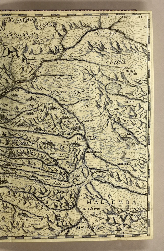 An illustration from Regnvm Congo hoc est Vera descriptio regni Africani, qvod tam ab incolis qvam Lusitanis Congus appellatur., 1624, leaf 17