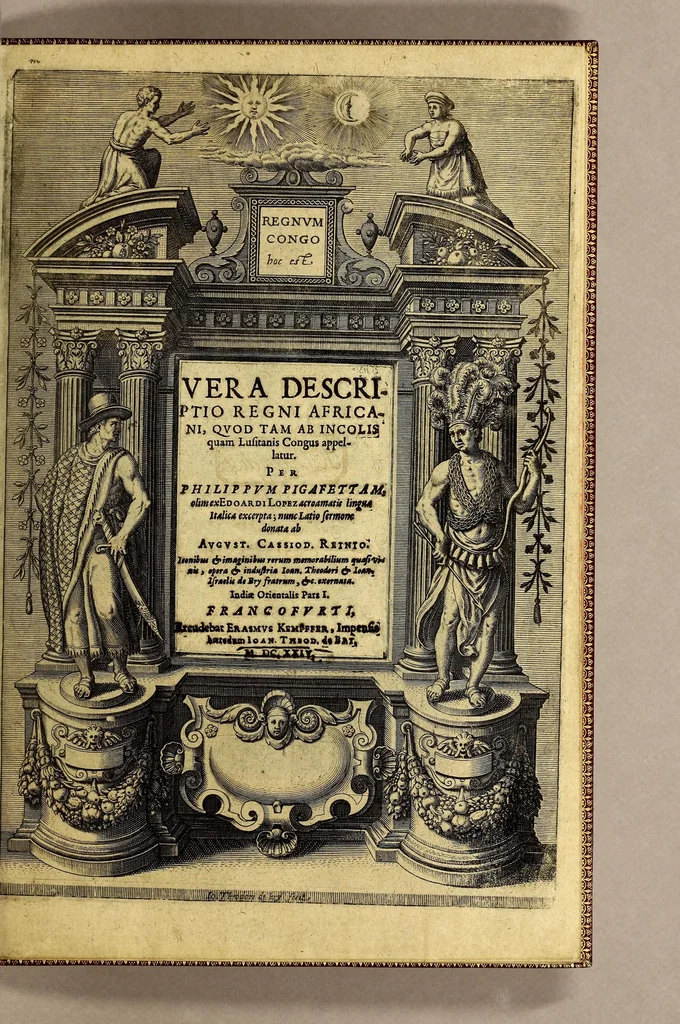 An illustration from Regnvm Congo hoc est Vera descriptio regni Africani, qvod tam ab incolis qvam Lusitanis Congus appellatur., 1624, leaf 7