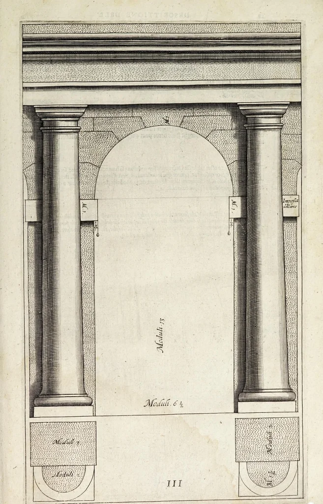 An illustration from Regola delli cinque ordini d'architettura, 1629, leaf 23