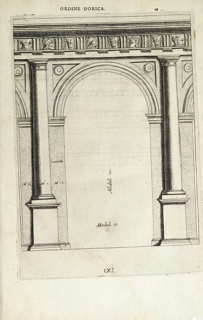 An illustration from Regola delli cinque ordini d'architettura, 1629, leaf 35
