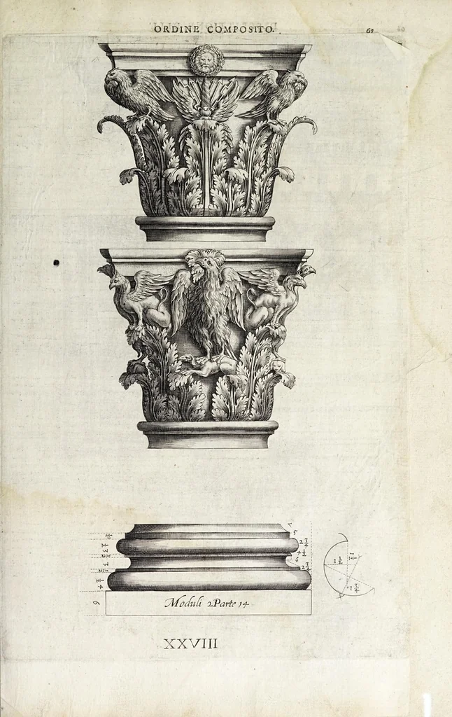 An illustration from Regola delli cinque ordini d'architettura, 1629, leaf 73