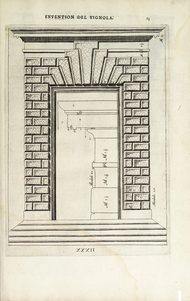An illustration from Regola delli cinque ordini d'architettura, 1629, leaf 81