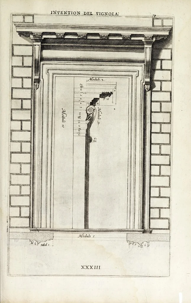 An illustration from Regola delli cinque ordini d'architettura, 1629, leaf 83