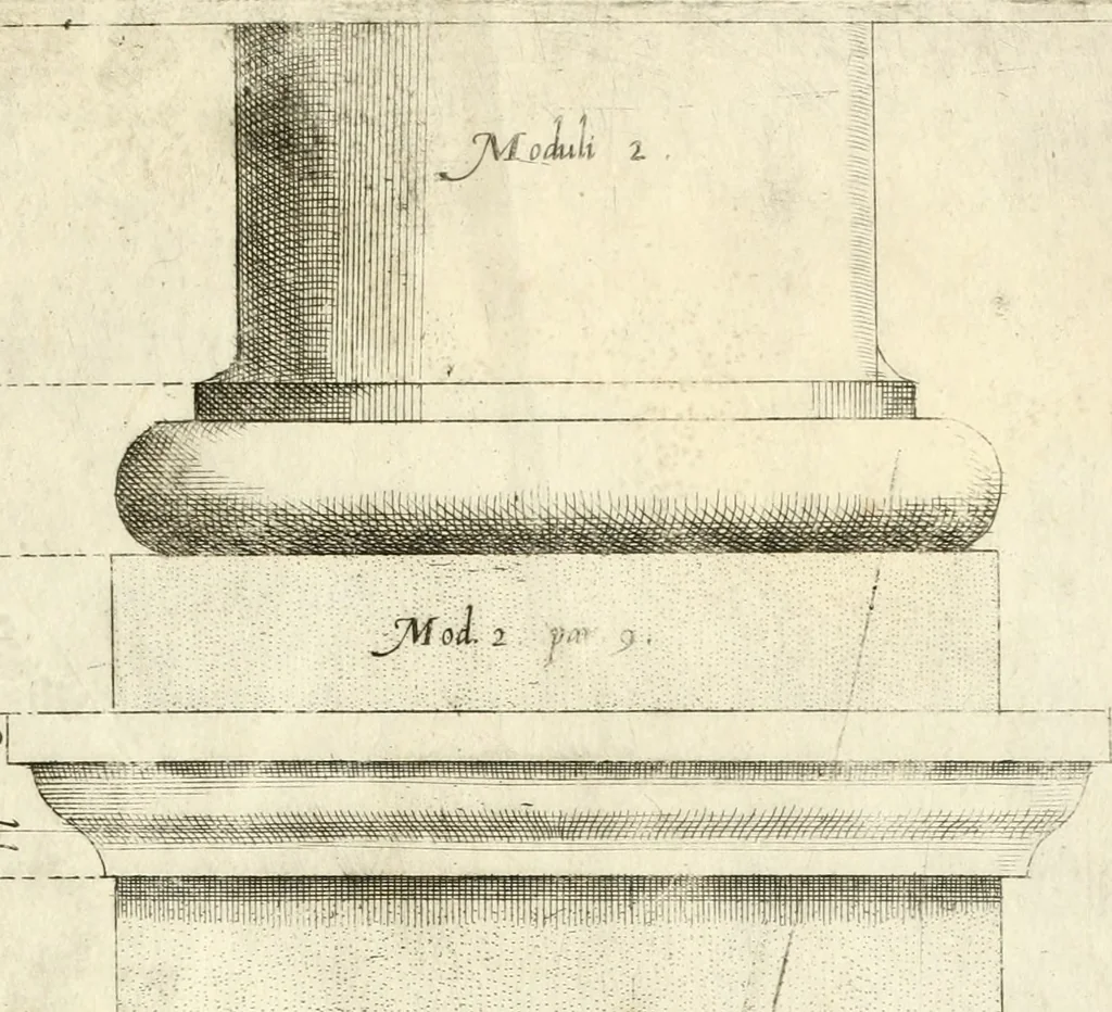 An illustration from Regola delli cinqve ordini d'architettvra, 1596, leaf 14