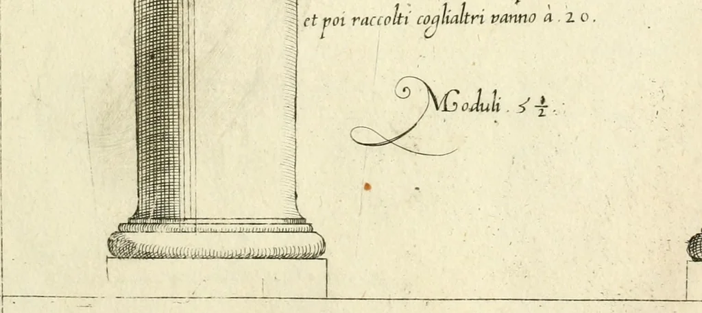 An illustration from Regola delli cinqve ordini d'architettvra, 1596, leaf 18