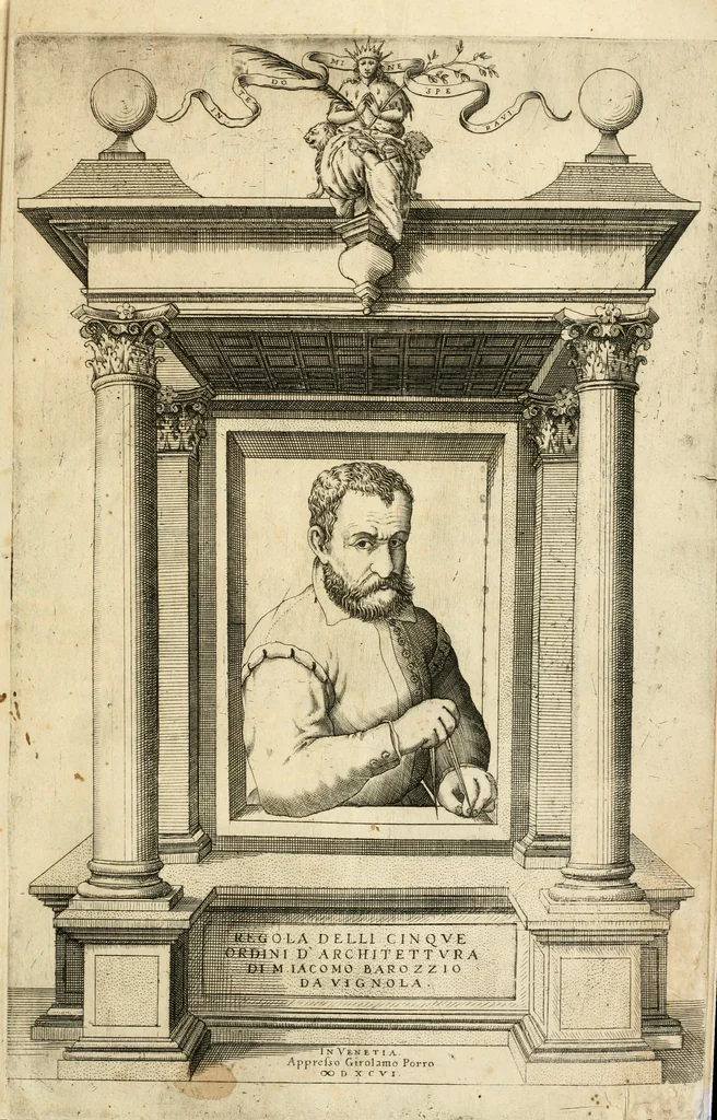 An illustration from Regola delli cinqve ordini d'architettvra, 1596, leaf 2