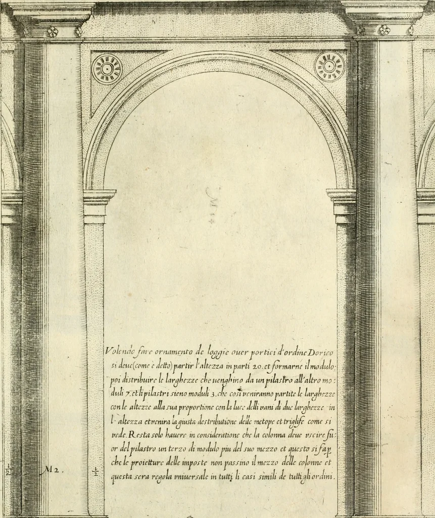 An illustration from Regola delli cinqve ordini d'architettvra, 1596, leaf 20