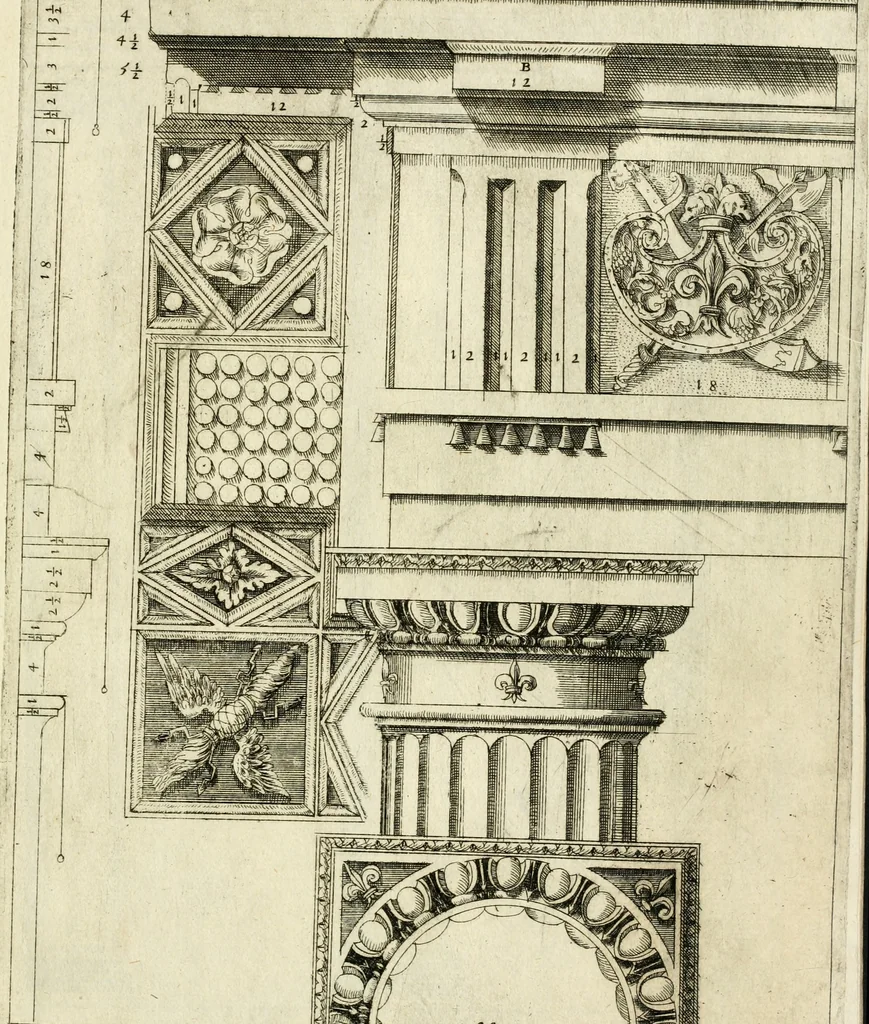 An illustration from Regola delli cinqve ordini d'architettvra, 1596, leaf 28