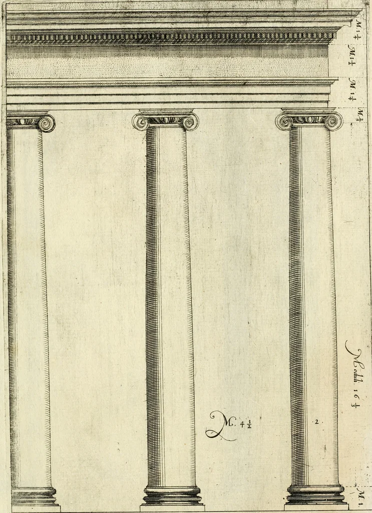 An illustration from Regola delli cinqve ordini d'architettvra, 1596, leaf 30