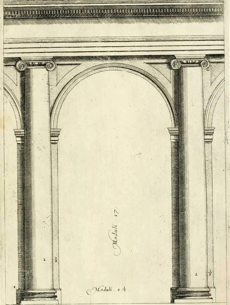 An illustration from Regola delli cinqve ordini d'architettvra, 1596, leaf 32