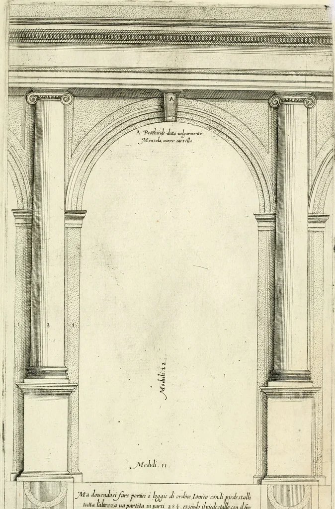 An illustration from Regola delli cinqve ordini d'architettvra, 1596, leaf 34