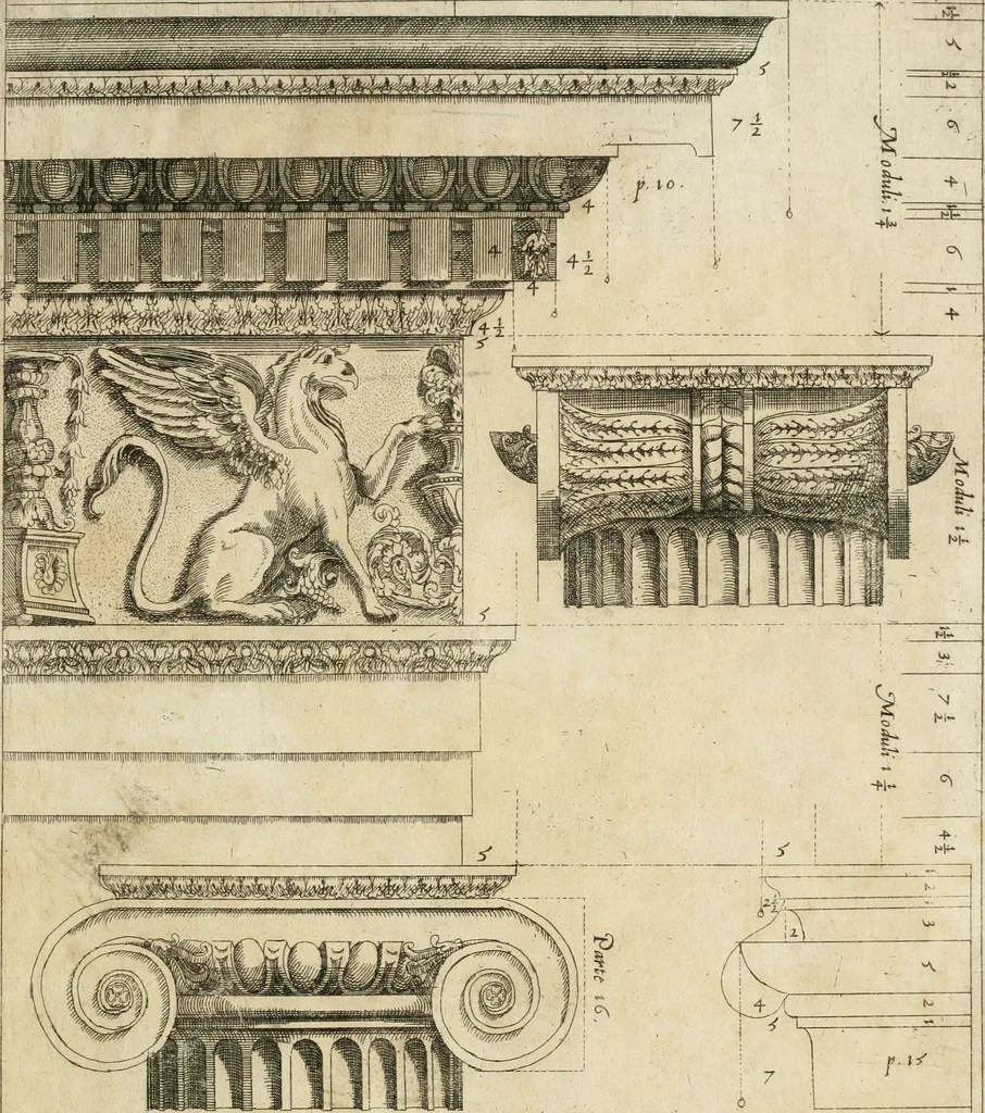 An illustration from Regola delli cinqve ordini d'architettvra, 1596, leaf 38