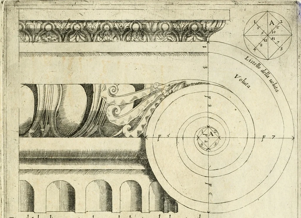 An illustration from Regola delli cinqve ordini d'architettvra, 1596, leaf 40