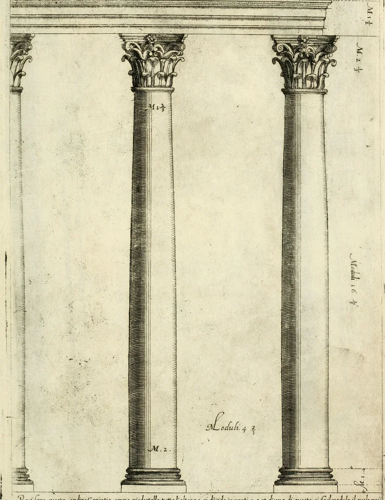 An illustration from Regola delli cinqve ordini d'architettvra, 1596, leaf 42