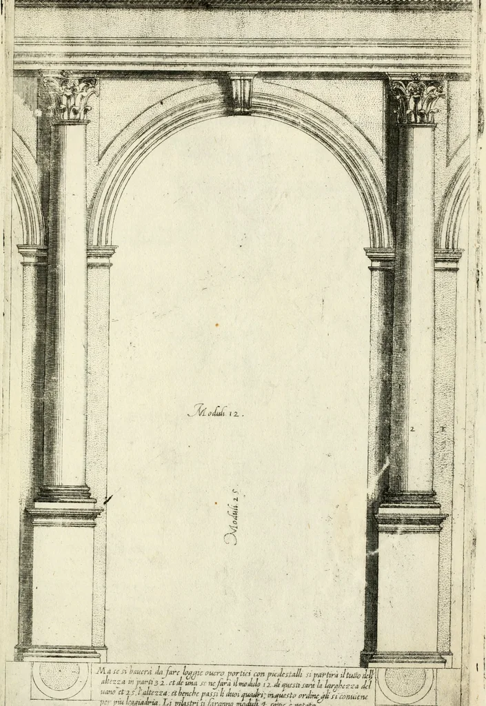 An illustration from Regola delli cinqve ordini d'architettvra, 1596, leaf 46