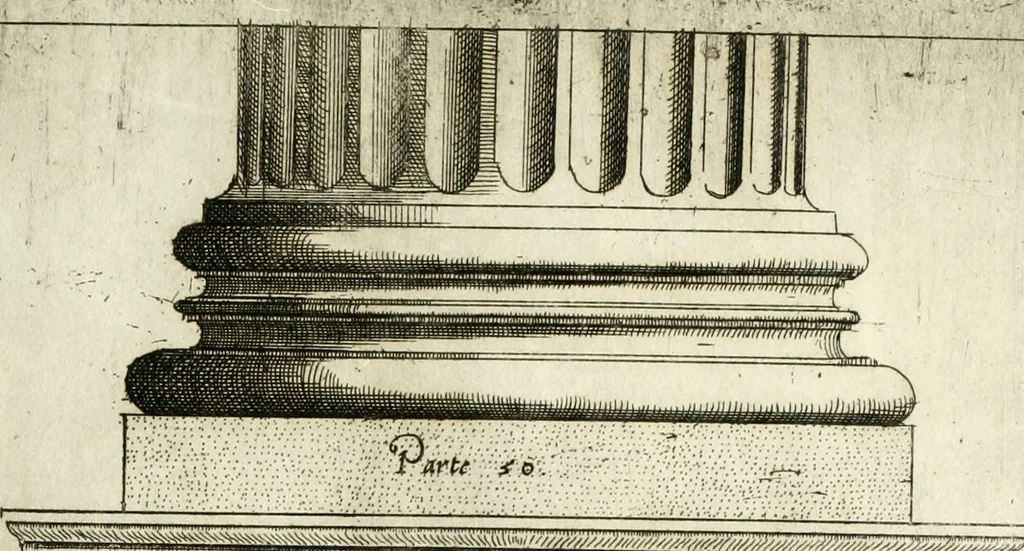 An illustration from Regola delli cinqve ordini d'architettvra, 1596, leaf 52