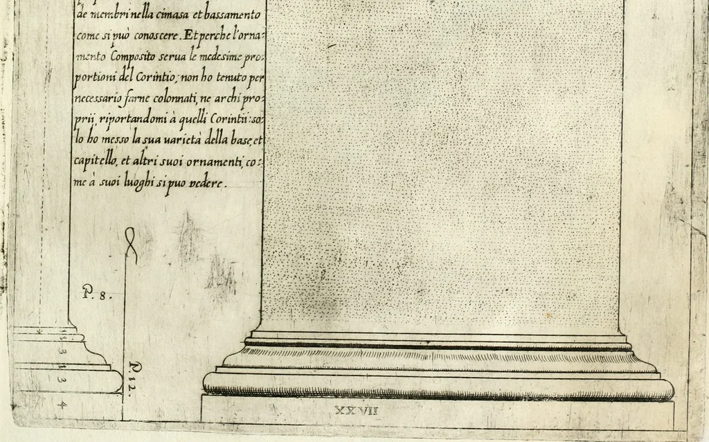 An illustration from Regola delli cinqve ordini d'architettvra, 1596, leaf 52