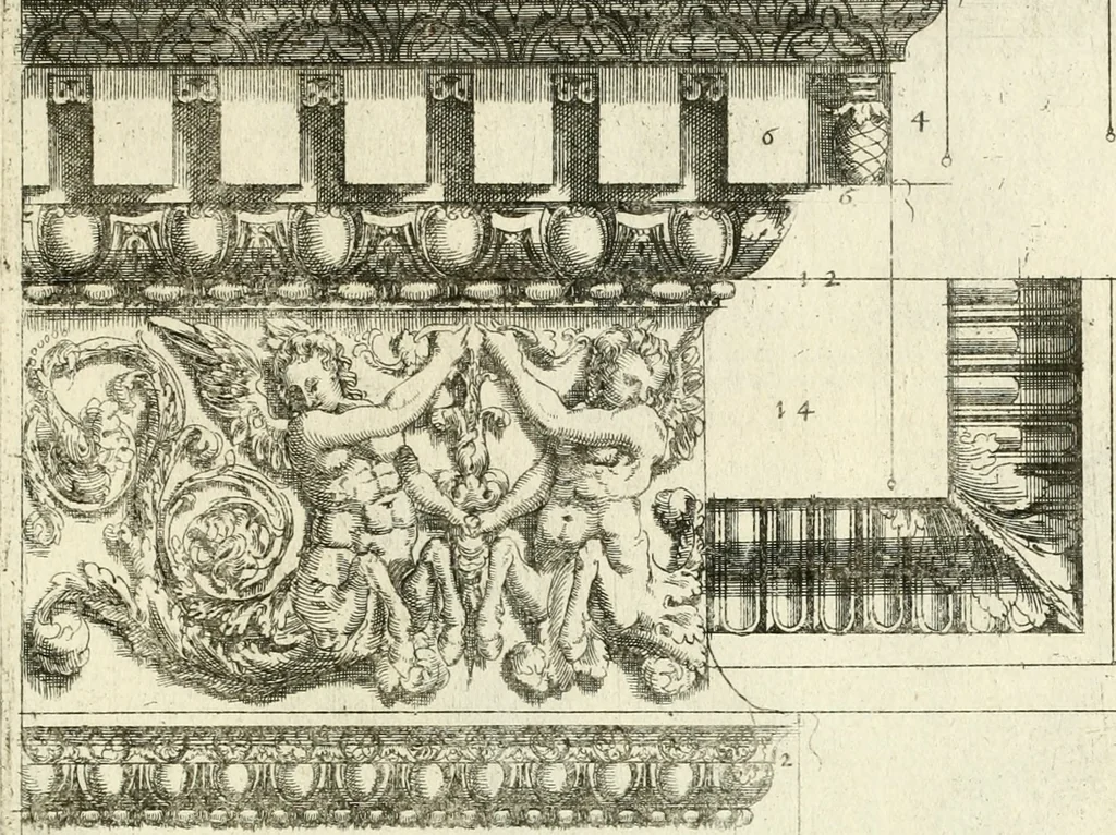 An illustration from Regola delli cinqve ordini d'architettvra, 1596, leaf 56