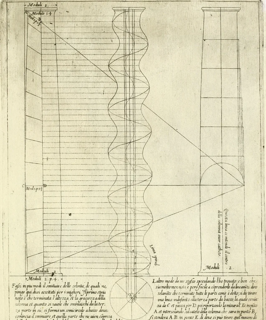 An illustration from Regola delli cinqve ordini d'architettvra, 1596, leaf 60