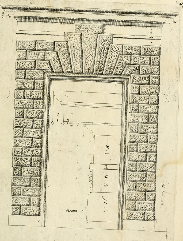 An illustration from Regola delli cinqve ordini d'architettvra, 1596, leaf 68