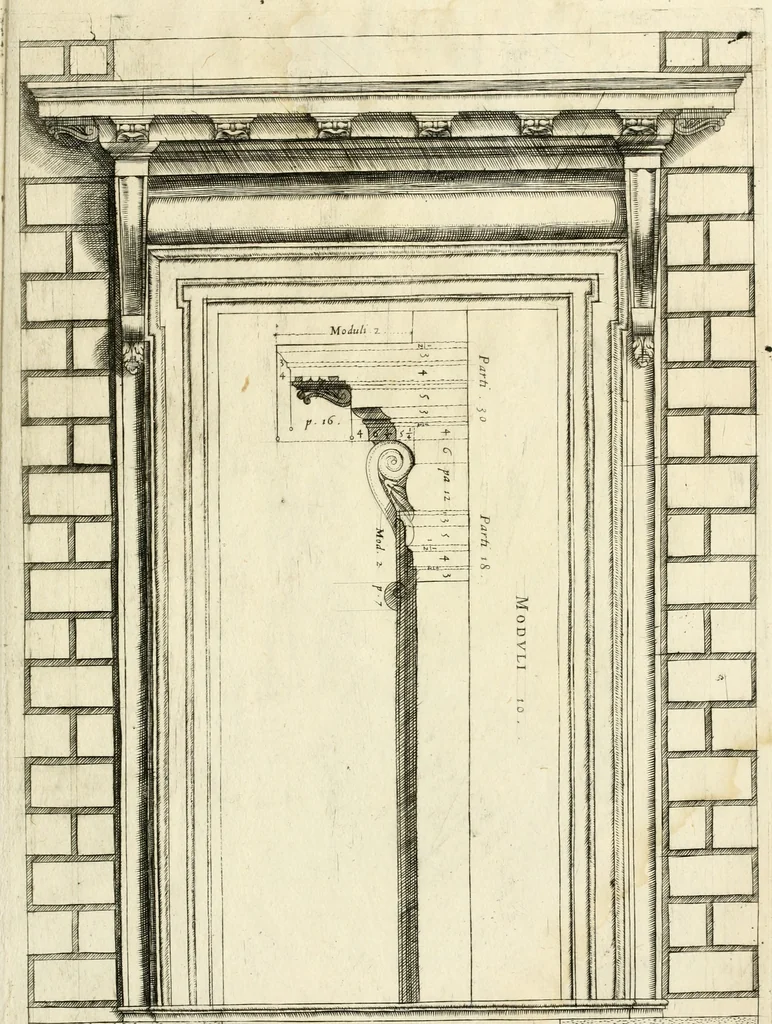 An illustration from Regola delli cinqve ordini d'architettvra, 1596, leaf 70