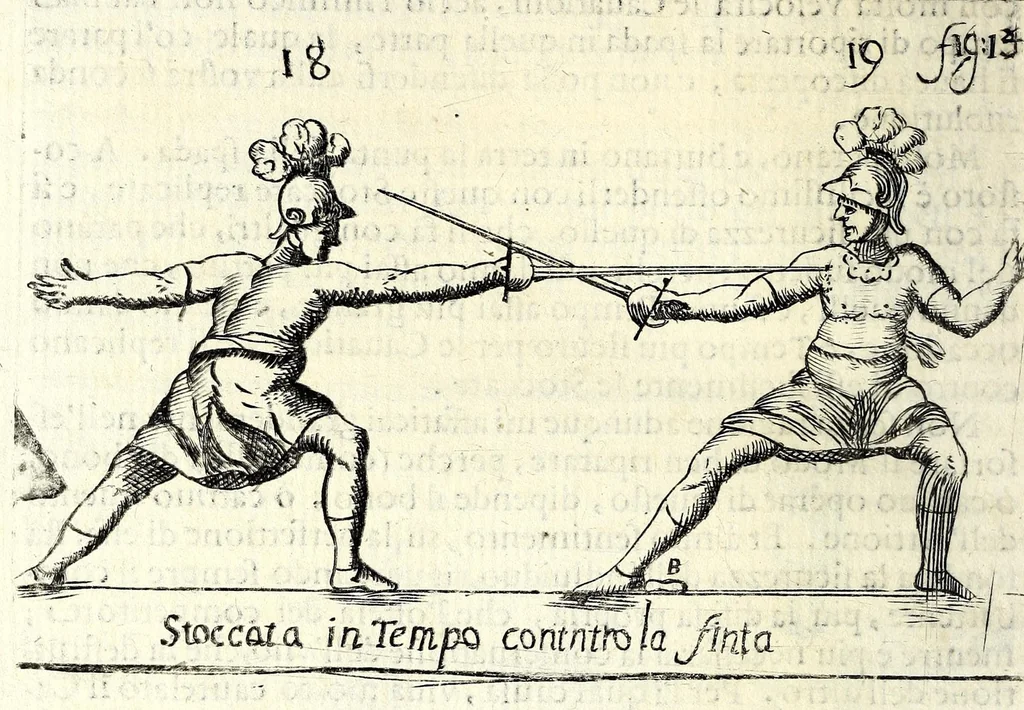 An illustration from Regole della scherma insegnate da Lelio e Titta Marcelli, 1686, leaf 154