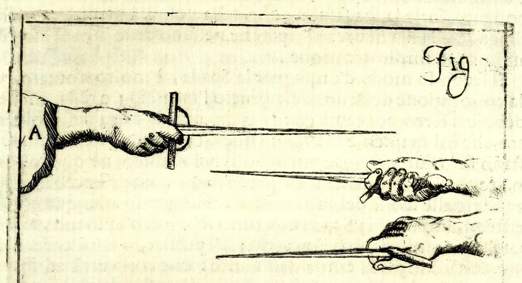 An illustration from Regole della scherma insegnate da Lelio e Titta Marcelli, 1686, leaf 53