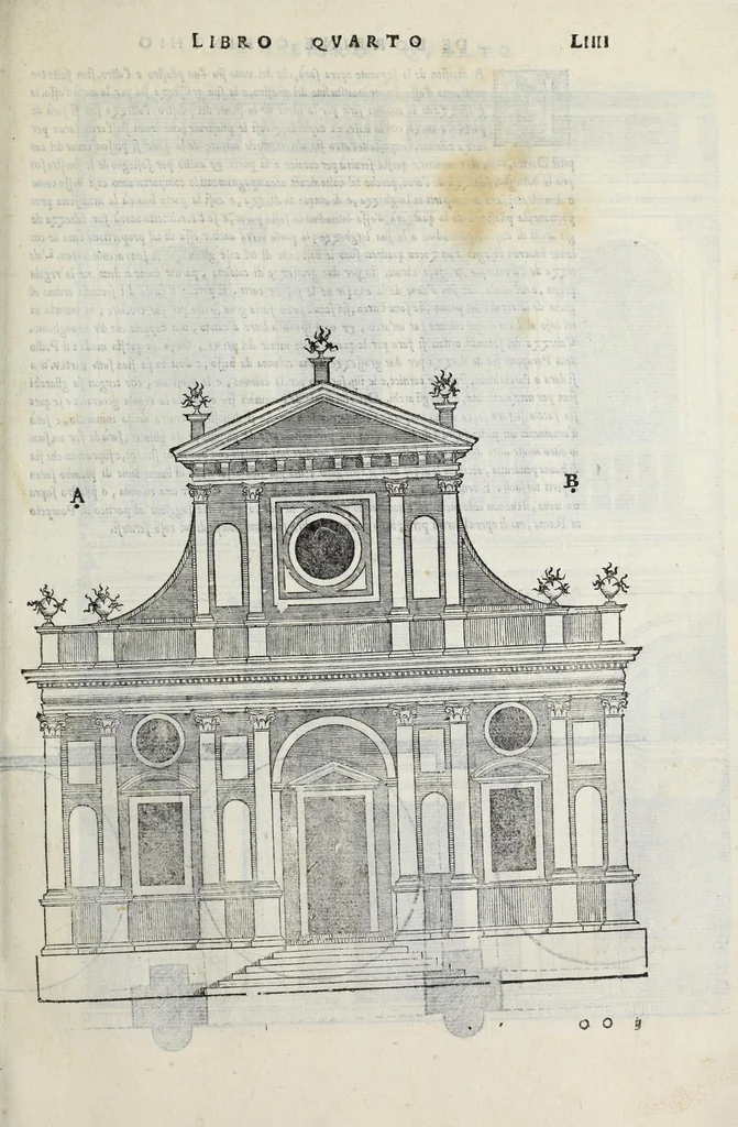 An illustration from Regole generali di architettura di Sabastiano Serlio Bolognese : sopra le cinque maniere de gliedifici, cioe, thoscano, dorico, ionico, corinthio, e composito ; con gli essempi de l'antiquita, che per la maggior parte concordano con la dottrina di Vitruuio, 1551, leaf 109