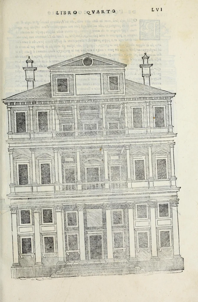 An illustration from Regole generali di architettura di Sabastiano Serlio Bolognese : sopra le cinque maniere de gliedifici, cioe, thoscano, dorico, ionico, corinthio, e composito ; con gli essempi de l'antiquita, che per la maggior parte concordano con la dottrina di Vitruuio, 1551, leaf 113