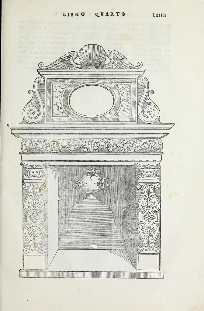 An illustration from Regole generali di architettura di Sabastiano Serlio Bolognese : sopra le cinque maniere de gliedifici, cioe, thoscano, dorico, ionico, corinthio, e composito ; con gli essempi de l'antiquita, che per la maggior parte concordano con la dottrina di Vitruuio, 1551, leaf 129