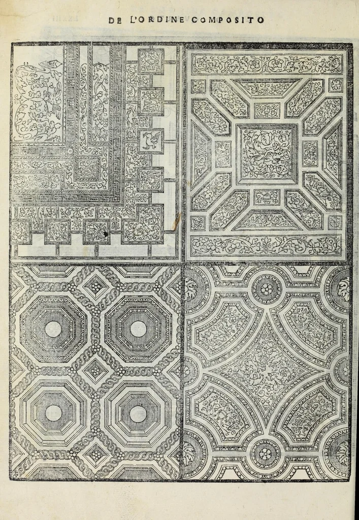 An illustration from Regole generali di architettura di Sabastiano Serlio Bolognese : sopra le cinque maniere de gliedifici, cioe, thoscano, dorico, ionico, corinthio, e composito ; con gli essempi de l'antiquita, che per la maggior parte concordano con la dottrina di Vitruuio, 1551, leaf 148