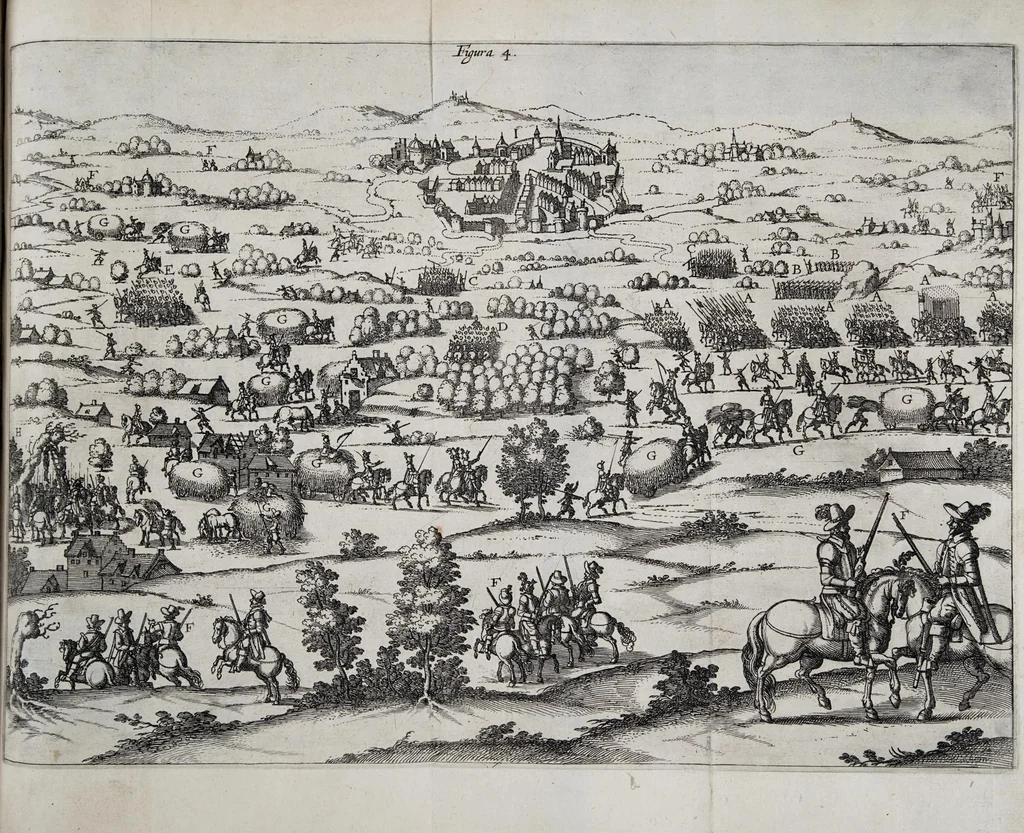 An illustration from Regole militari sopra il gouerno e seruito particolare della caualleria, 1611, leaf 119