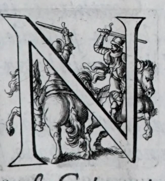 An illustration from Regole militari sopra il gouerno e seruito particolare della caualleria, 1611, leaf 181