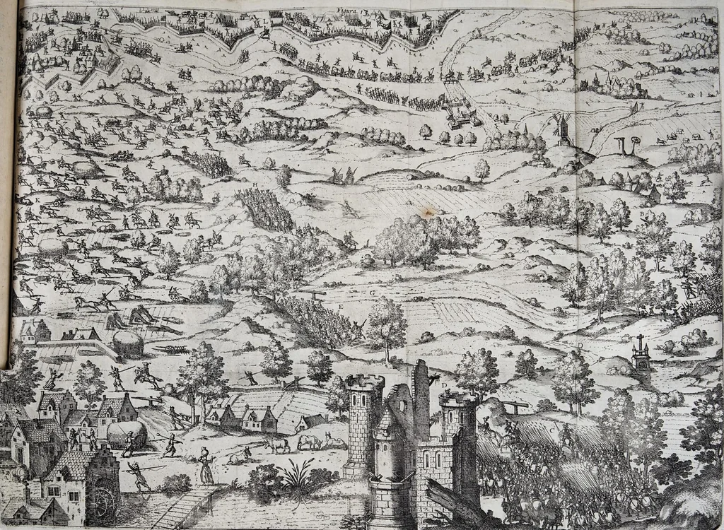 An illustration from Regole militari sopra il gouerno e seruito particolare della caualleria, 1611, leaf 239
