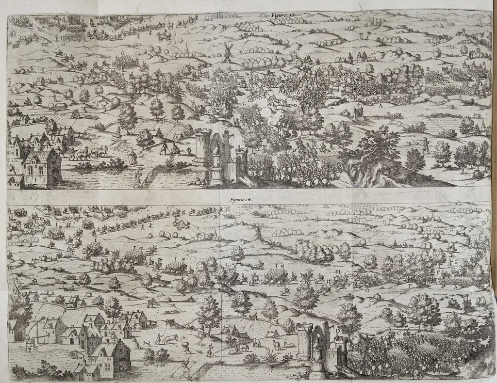 An illustration from Regole militari sopra il gouerno e seruito particolare della caualleria, 1611, leaf 240