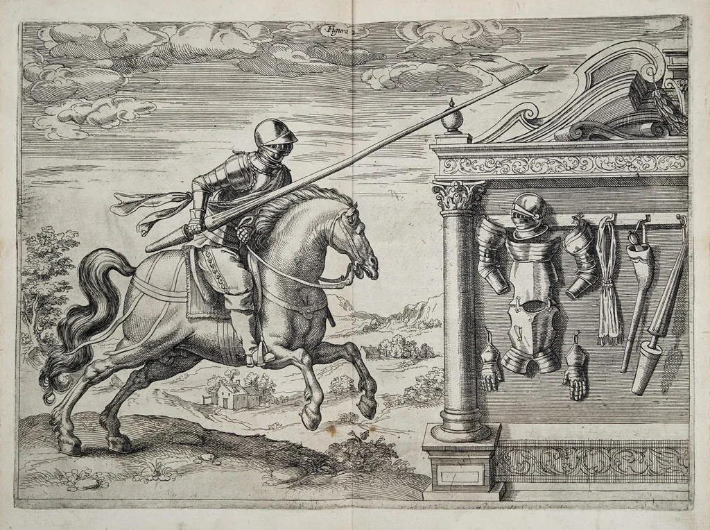 An illustration from Regole militari sopra il gouerno e seruito particolare della caualleria, 1611, leaf 71