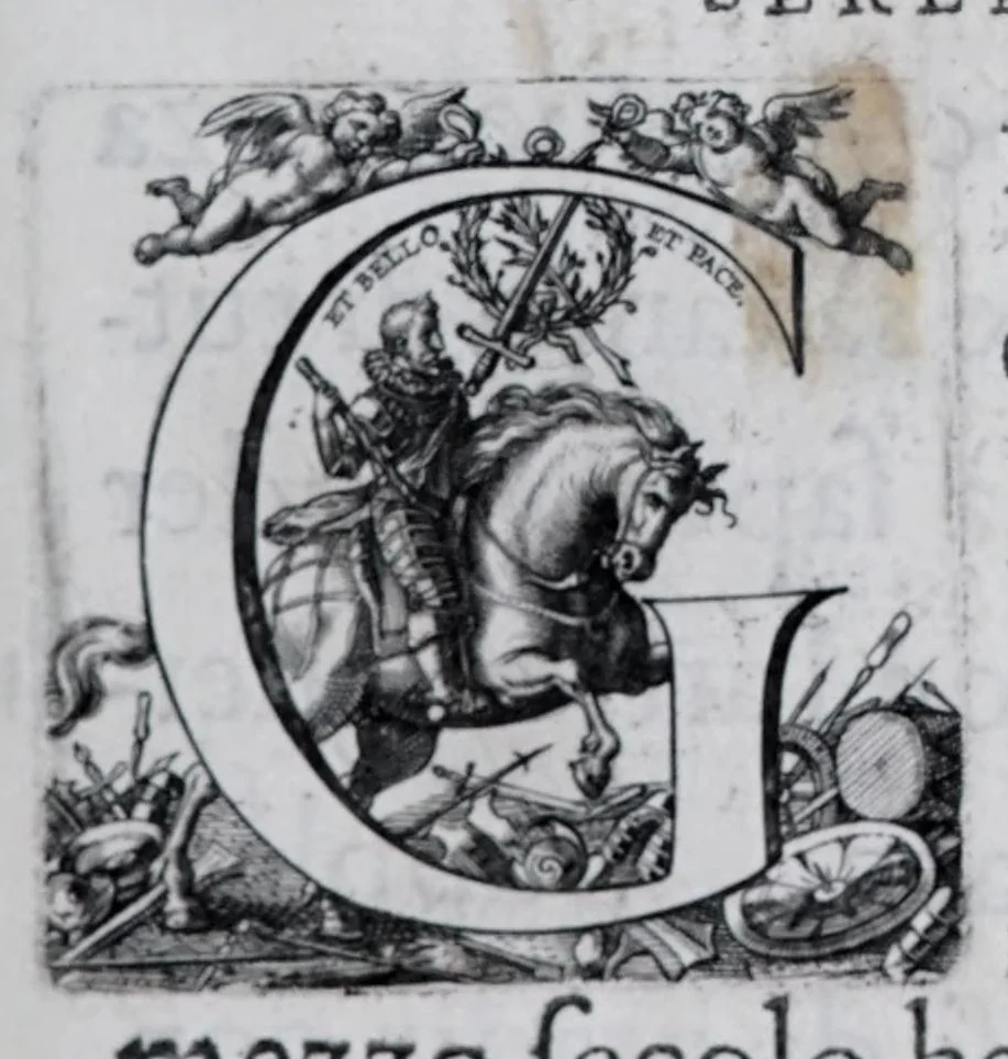 An illustration from Regole militari sopra il gouerno e seruito particolare della caualleria, 1611, leaf 9