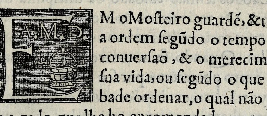 An illustration from Regra do glorioso patriarcha S. Bento : tirada de latim em lingoagem portuguesa, 1632, leaf 103