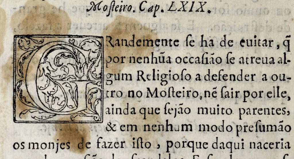 An illustration from Regra do glorioso patriarcha S. Bento : tirada de latim em lingoagem portuguesa, 1632, leaf 112